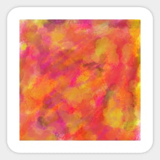 Orange Watercolor Abstract Sticker